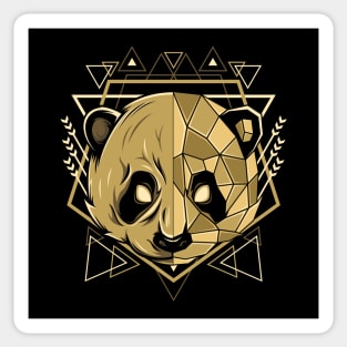 Panda Head Geometry Sticker